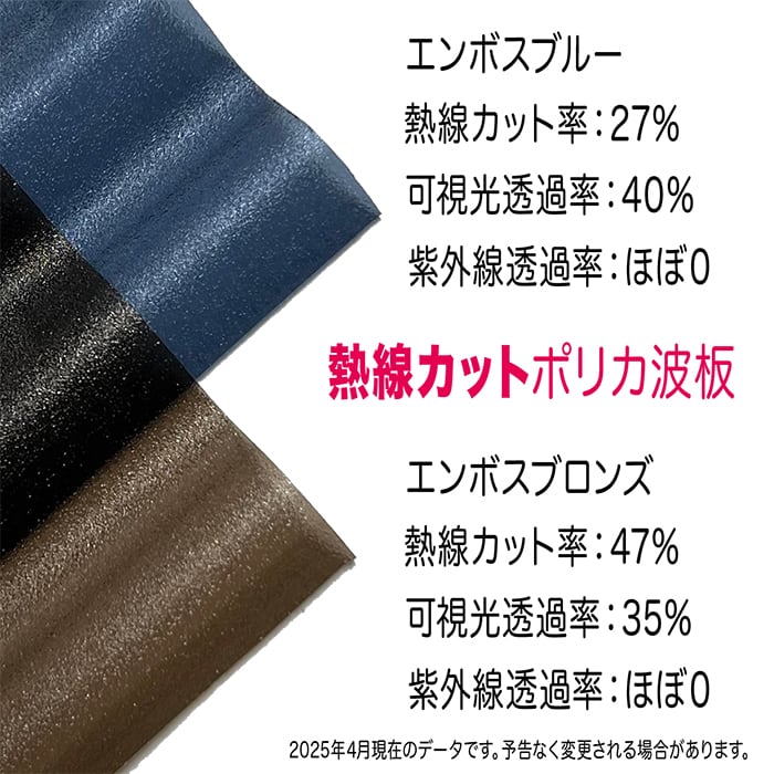 熱線カット ポリカ波板 32波 9尺 厚み:0.7mm 2色から選択 10枚セット