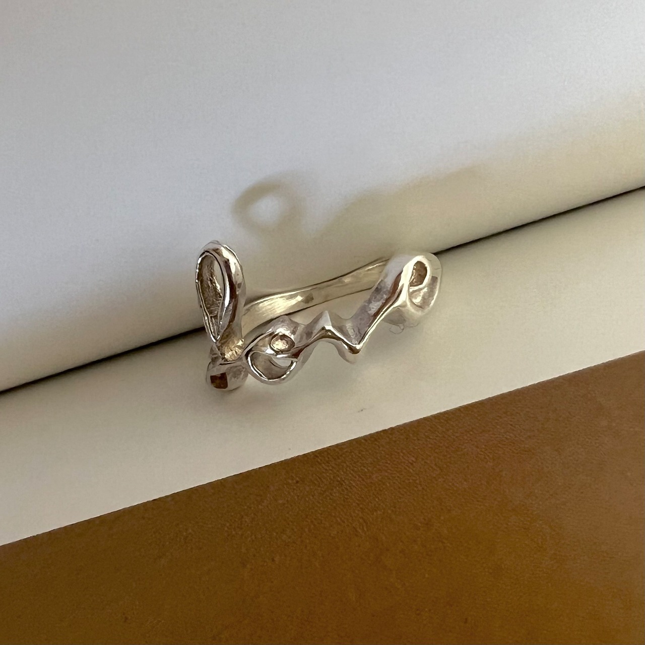 S925 love pinky ring (R226)