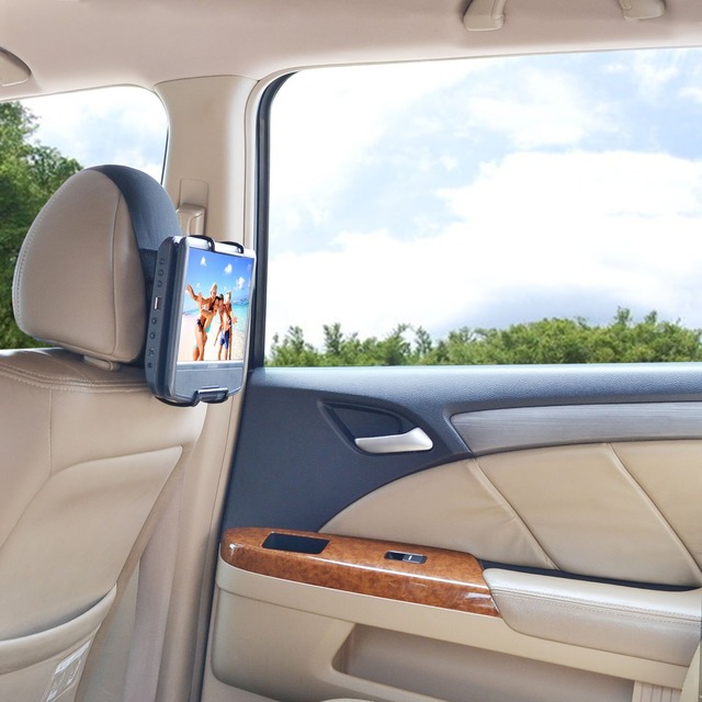 WANPOOL自動車後部座席のヘッドレストに乗せるの車載用スタンドは、もっぱら7-10インチのポータブル回転可能DVDプレーヤー専用にデザインされたものです-黒色