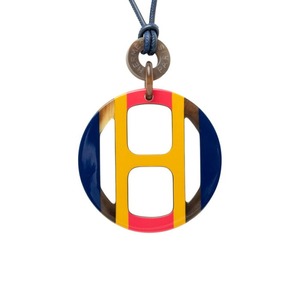 エルメス Hエキップ ネックレス マルチカラー バッファローホーン レディース HERMES 中古