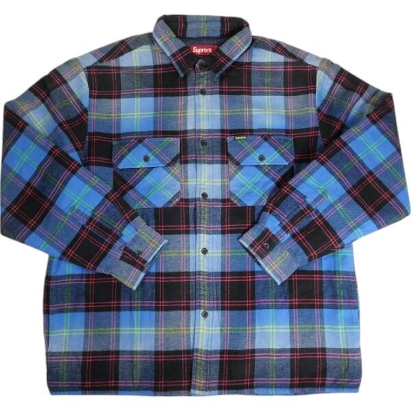 Size【L】 SUPREME シュプリーム 24AW Quilted Plaid Shirt Blue Size【L】 SUPREME シュプリーム 24AW Quilted Plaid Shirt Blue