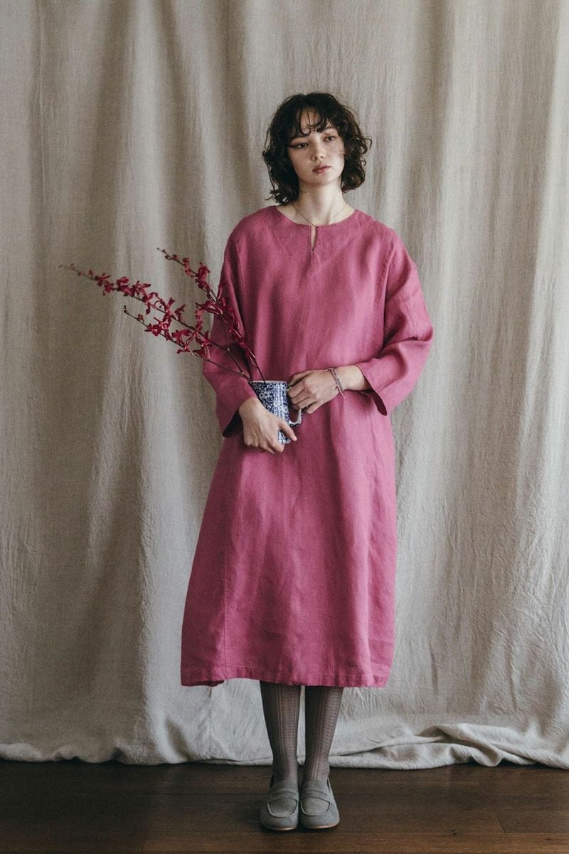 fog linen work フォグリネンワーク イエヴァコクーンワンピース