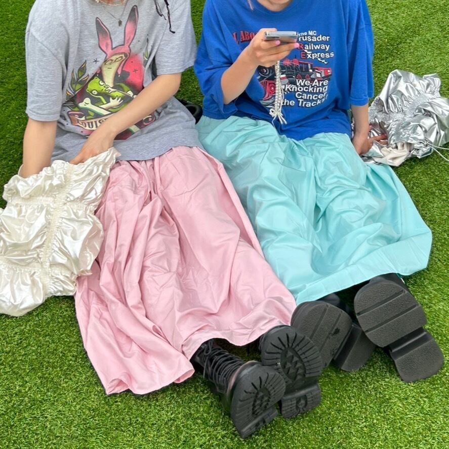 ナイロンロングスカート_LN02512