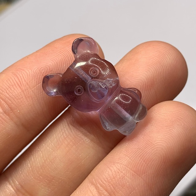 17貫通穴・くまさんフローライトビーズ