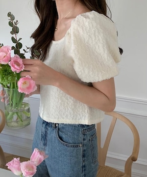 《即納商品》favorite blouse (ivory / black)