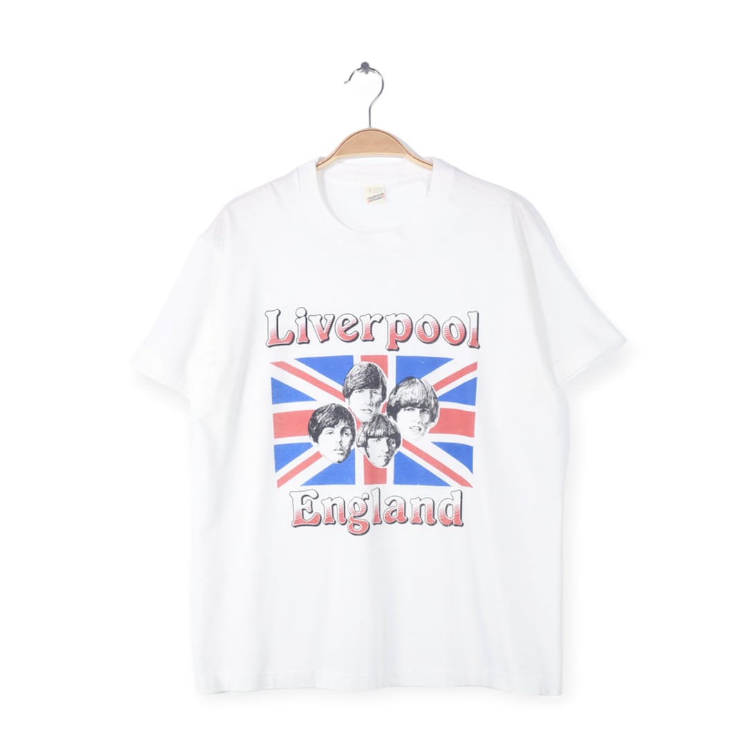 80s ビートルズ USA製 ヴィンテージTシャツ LIVERPOOL ENGLAND ロックTシャツ バンドTシャツ BEATLES サイズL 古着 @AAA1419