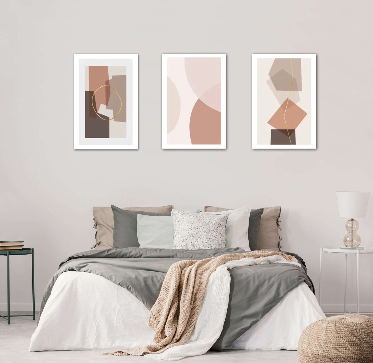絵画/アートパネル/インテリア/モダン/北欧/おしゃれ/韓国インテリアアートパネル 3枚セット(お取り寄せ商品)