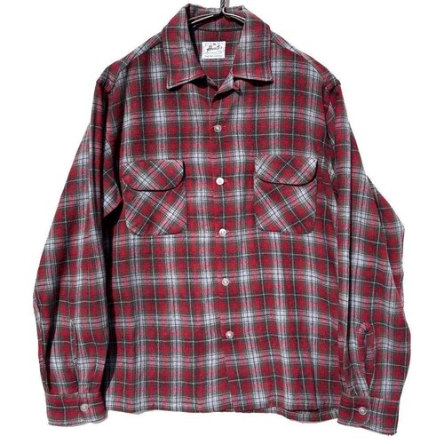 [Hunter] Vintage Open Collar Wool Shirt [1960s-] Vintage Wool Shirt