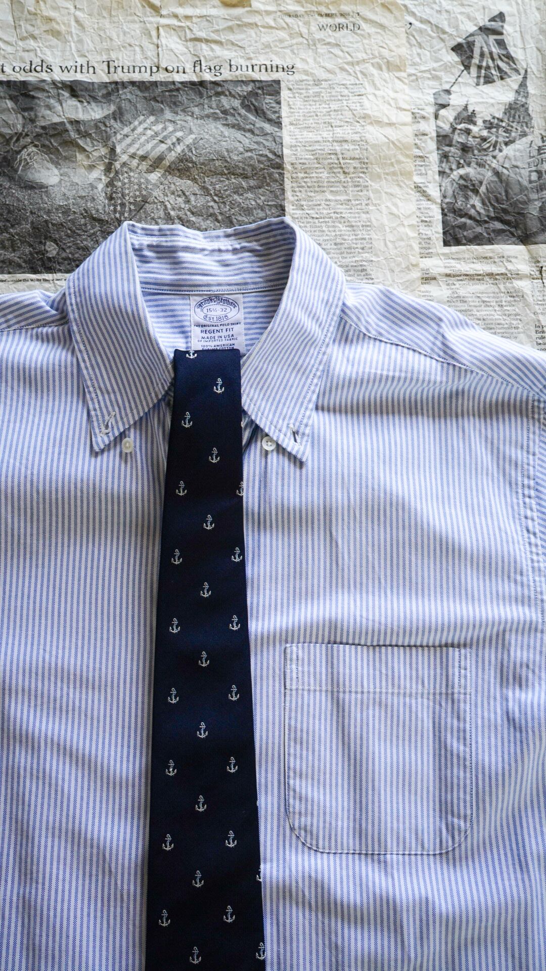 1960s】BROOKS BROTHERS ブルックスブラザーズ アンカー柄 ネクタイ