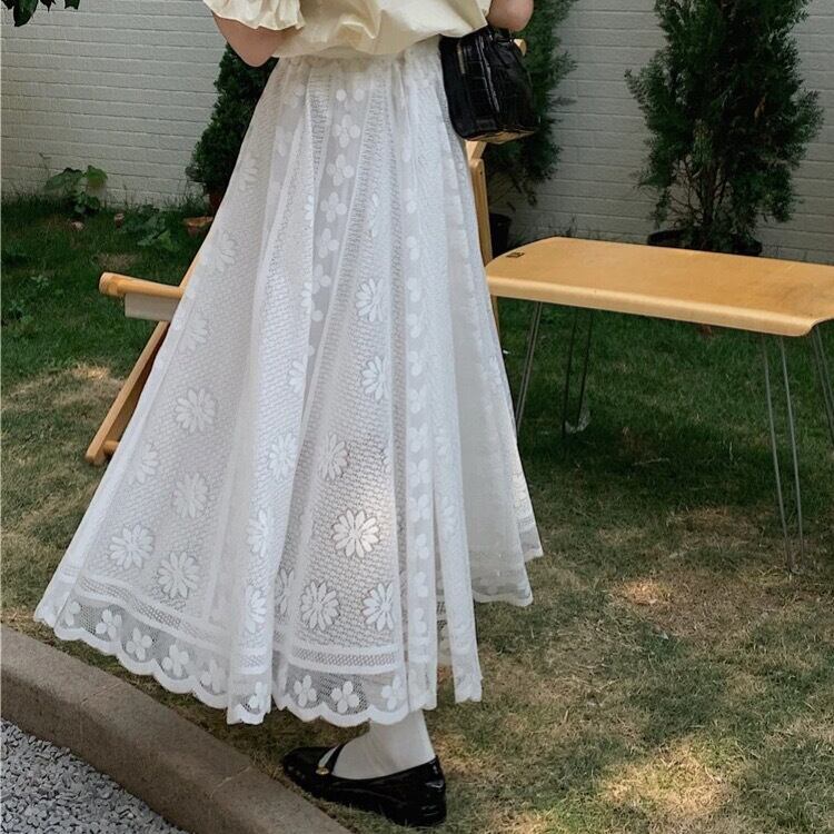 かぎ針編み風レーススカート32246