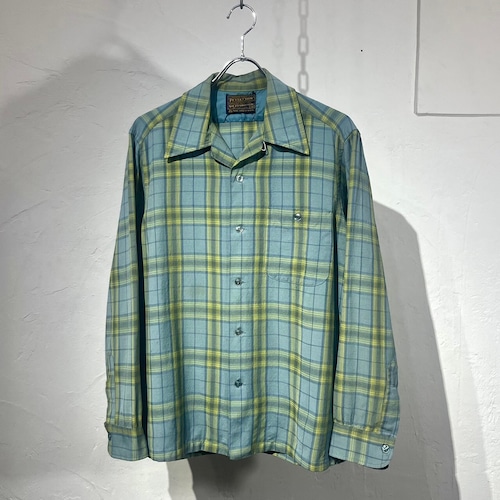 ~70s PENDELTON Wool Open Collar Shirt