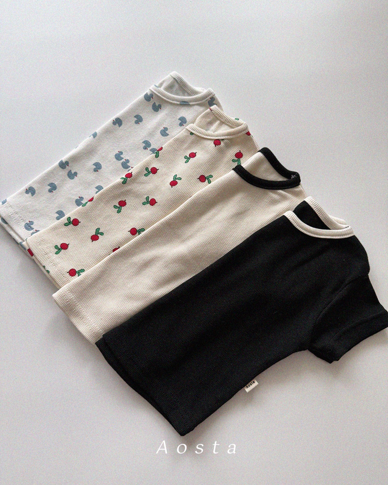 【取寄/韓国直送】Aosta 26/SM リブ半袖Tシャツ｜夏服｜韓国子供服