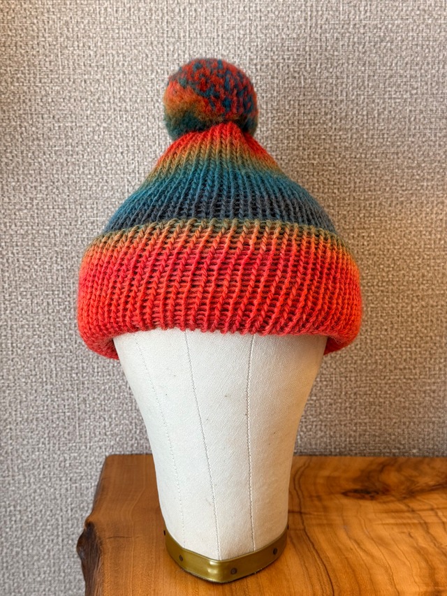 Handmade Gradation Wool Pom Beanie