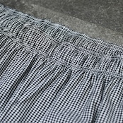 Gingham check 3XL super wide chef pants