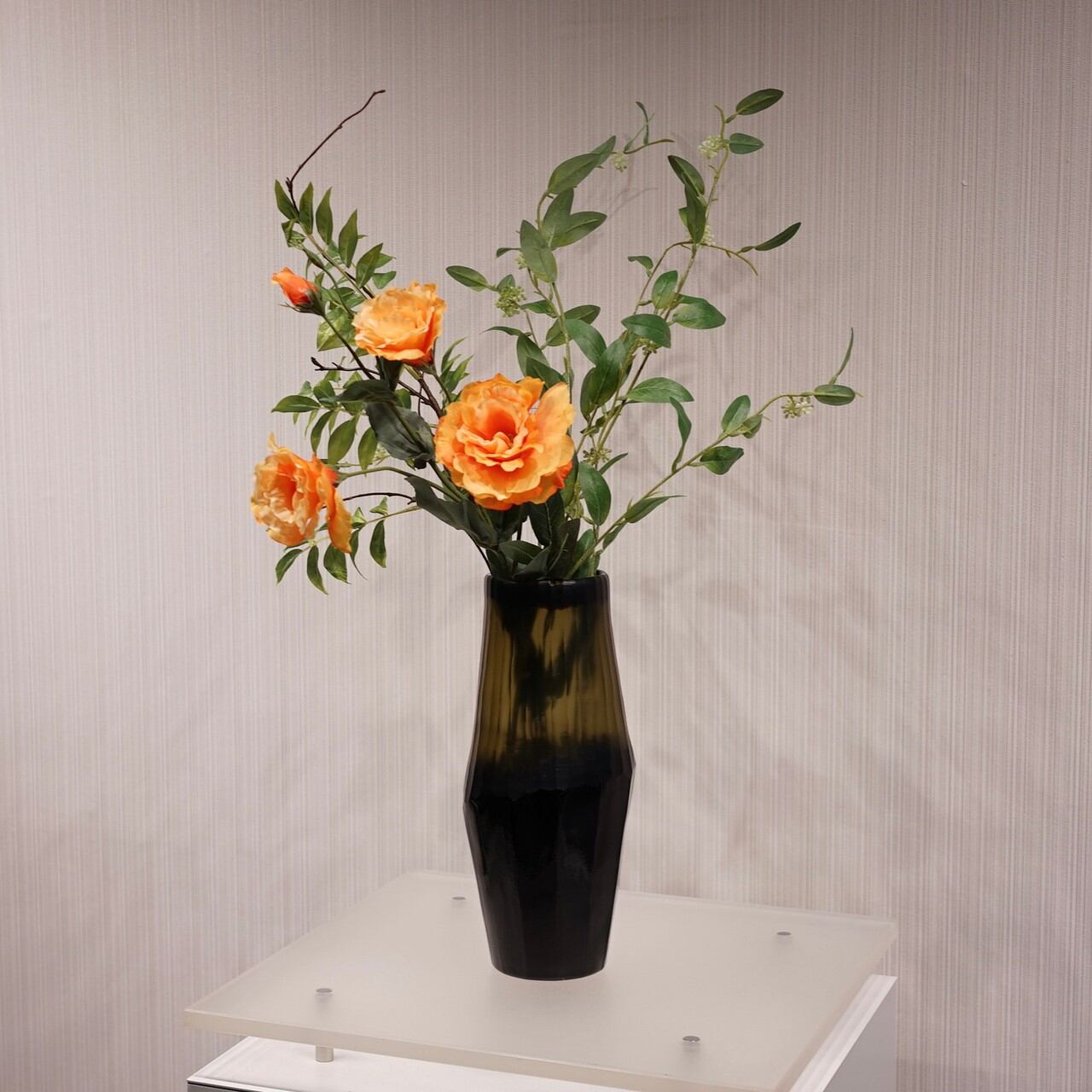 Bello's Item フラワーベース/花瓶/造花付き/ガラス/モダン/北欧 