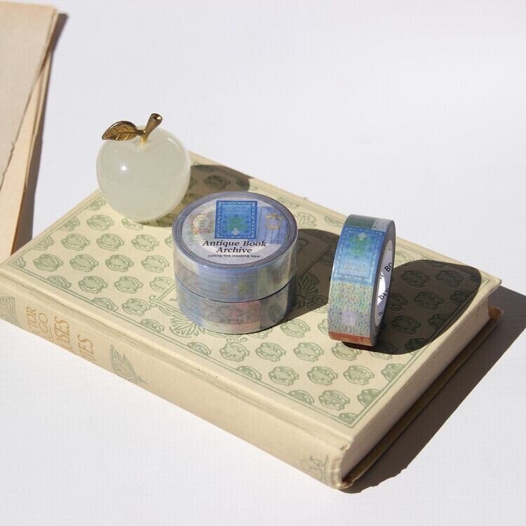 BOKI】マスキングテープ Antique Book Archive Cutting Line Masking
