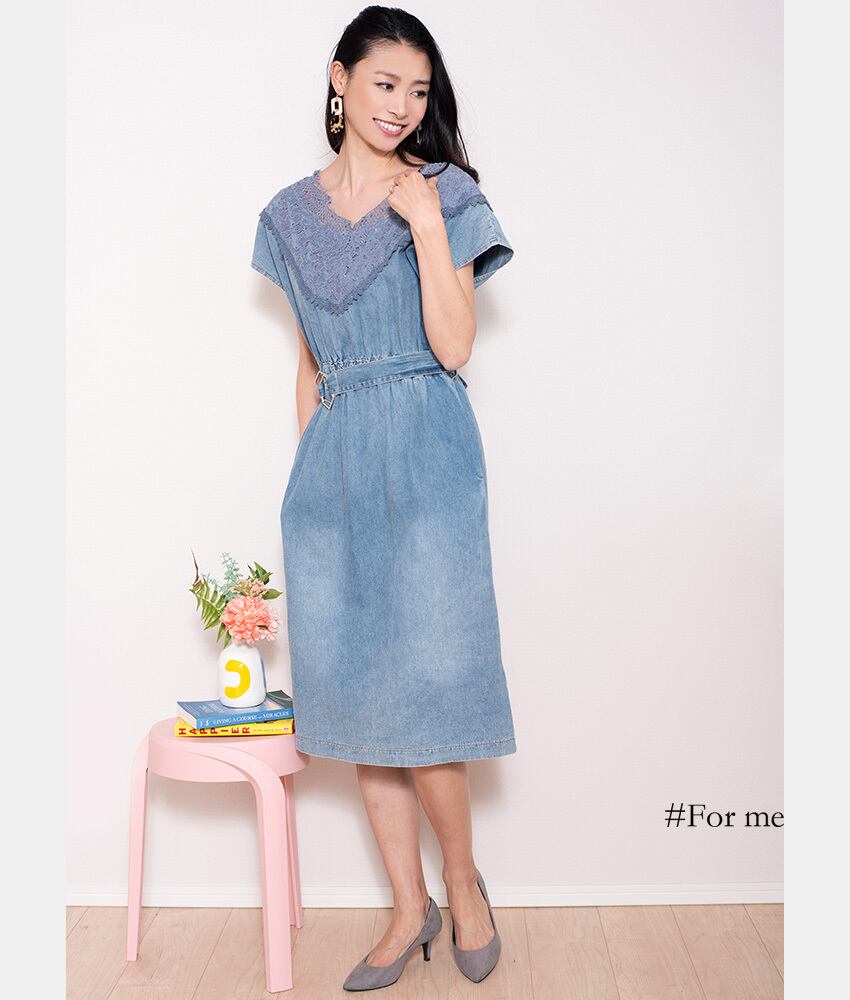 きらめくデニムワンピース_e0131905037