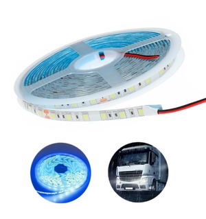 【新着特価】24V LED テープライト 防水 5m 5050LED 300SMD トラック 間接照明 室内照明 ネオン 漁船 船舶 (アイスブルー)