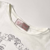 FLEUR ROUGE PINK HOUSE ピンクハウス アート デザイン 半袖 Tシャツ カットソー L/ホワイト レディース