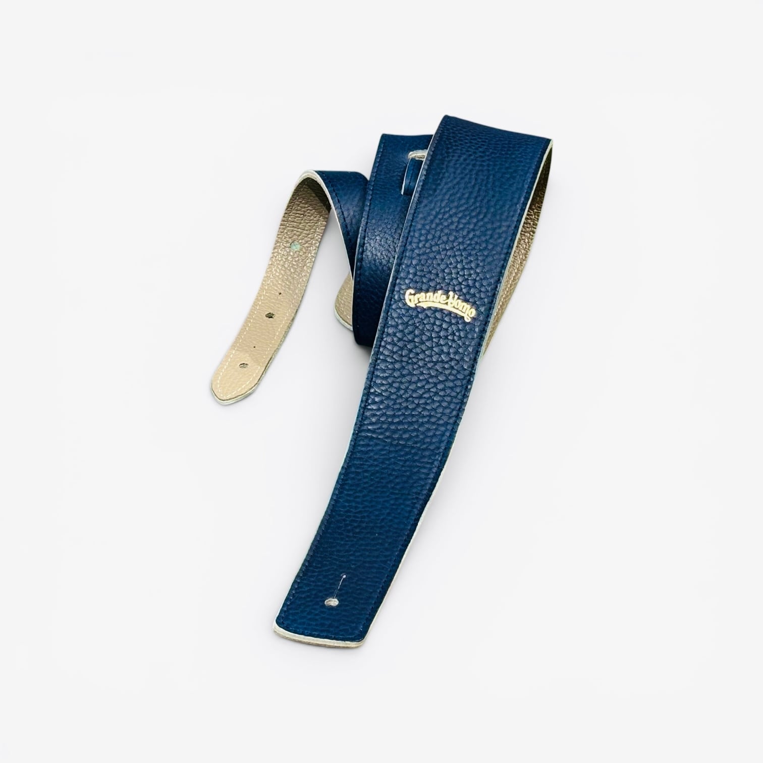 ビンテージ　ストラップ　極太　デニム生地　裏地レザー　金属バックル G-Premium Vintage Jeans | ギターストラップ専門店 Grande uomo