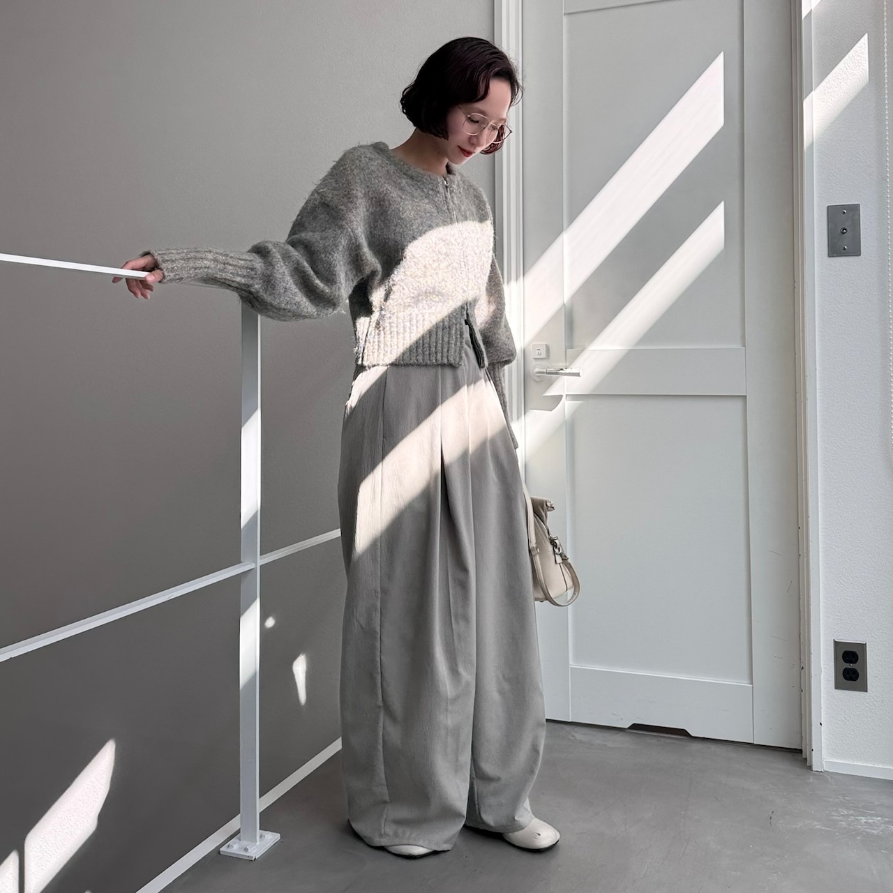 MIXカラー2wayジップCD/グレーmix