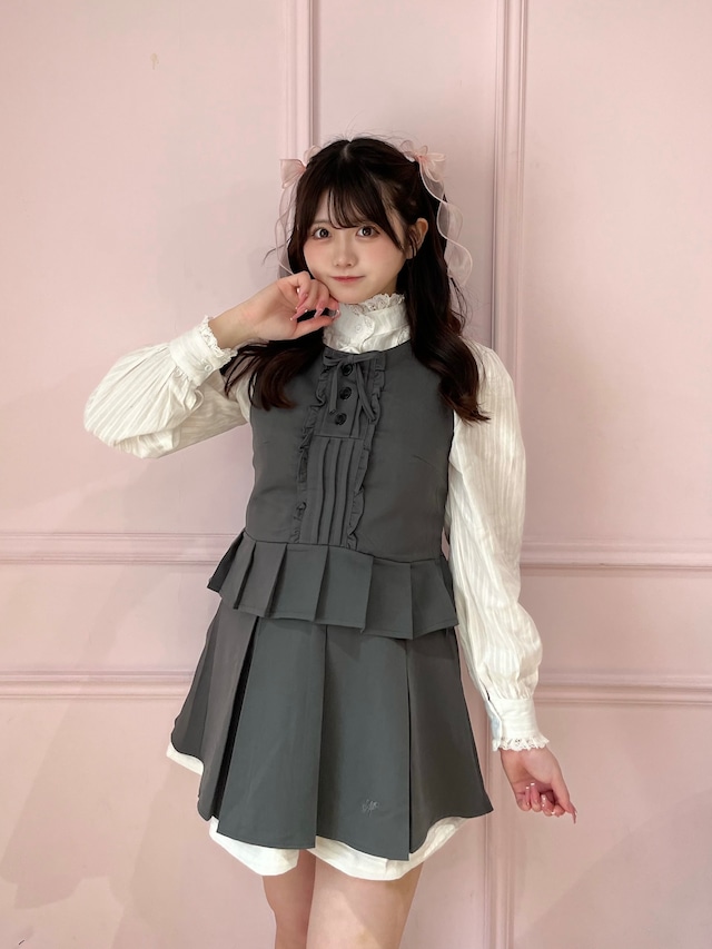 【LAST3】antique peplum vest set up