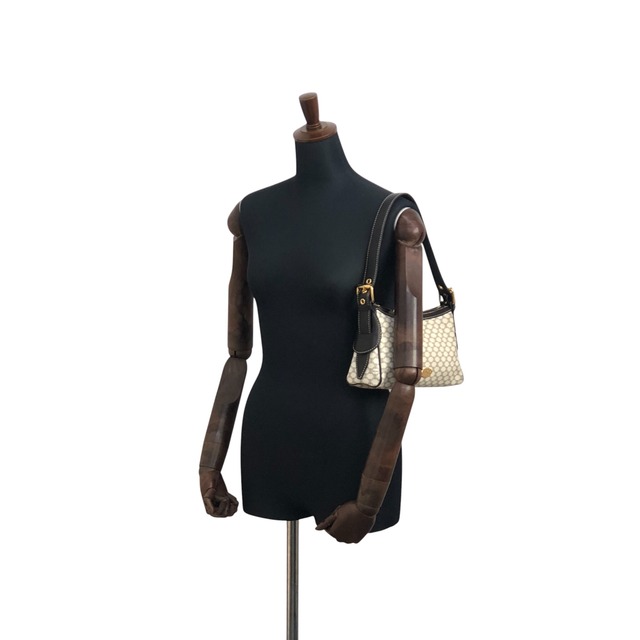 CELINE セリーヌ マカダム ショルダーバッグ ホワイト トリオンフ PVCレザー ワンショルダー vintage ヴィンテージ オールド frfffi