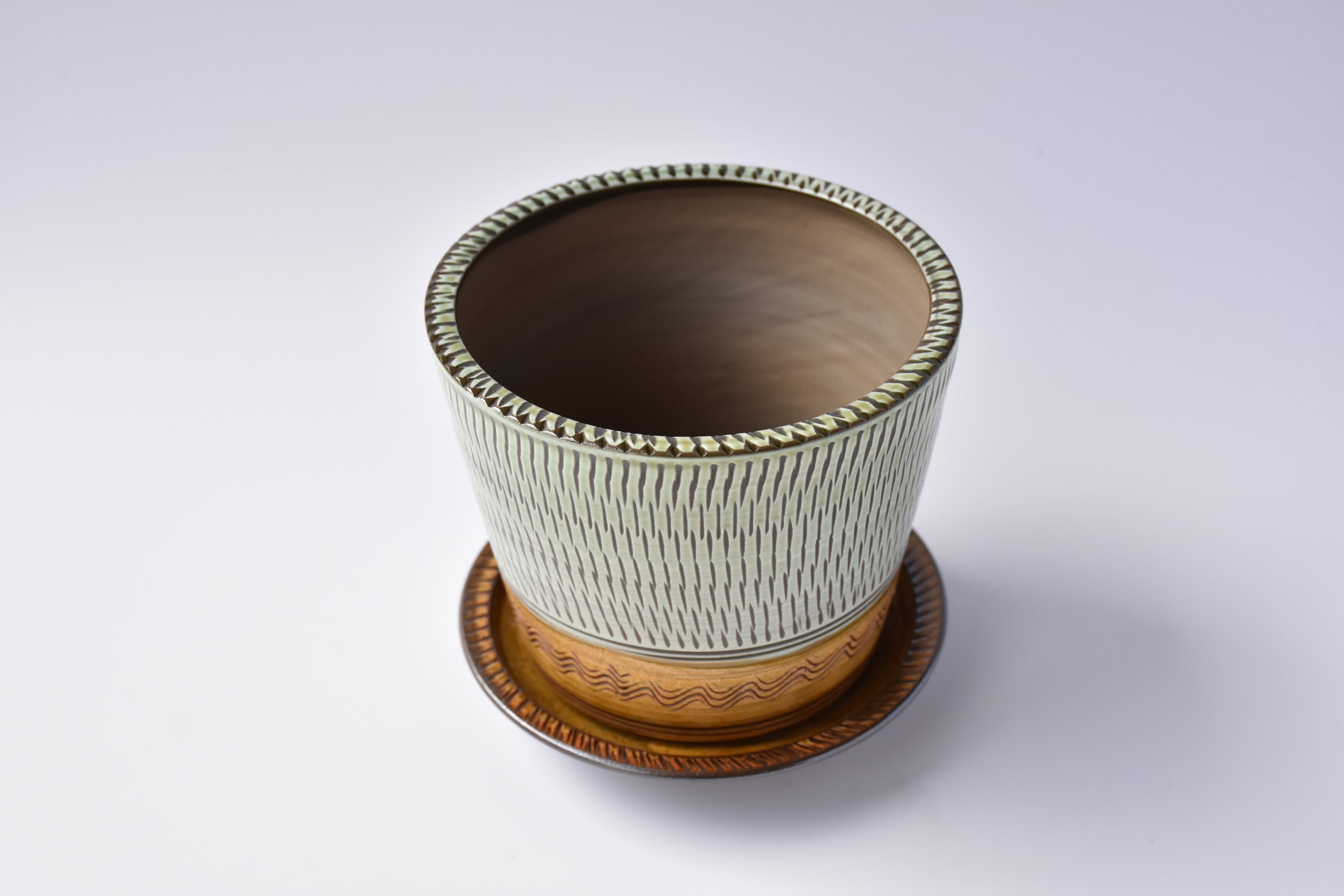 【現品限り】小鹿田焼風 約29.5cmの片口型変形鉢 日々の暮らし | 六寸すり鉢 飛びカンナ | 小鹿田焼