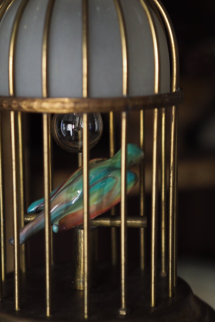 小さな鳥籠ペンダントランプ-vintage bird cage pendant lamp
