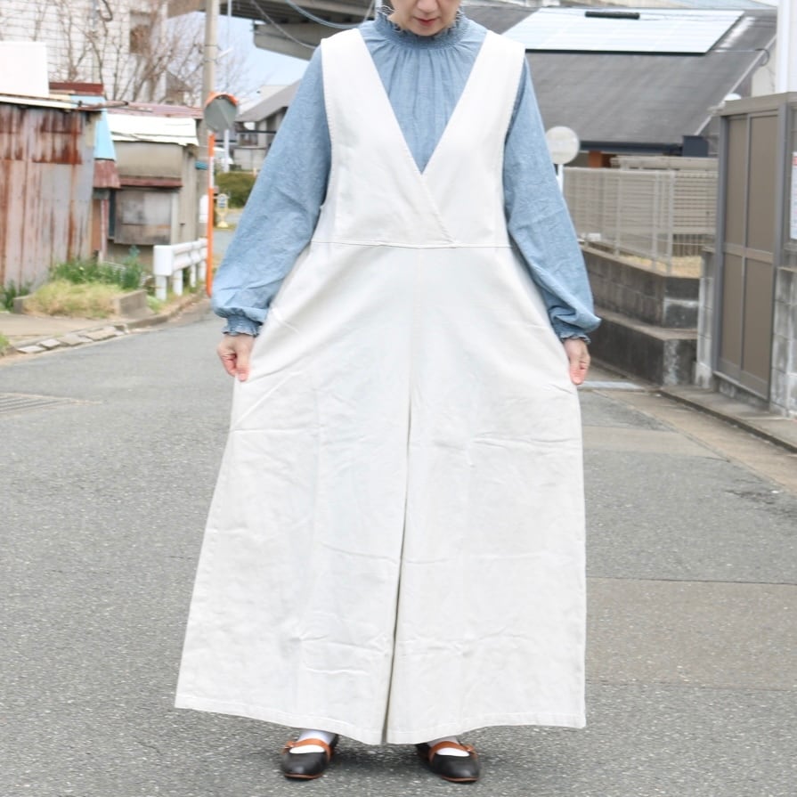 あんな　カシュクールサロペット カシュクール＆Uネック 2way サロペットパンツ | Zakka so-la