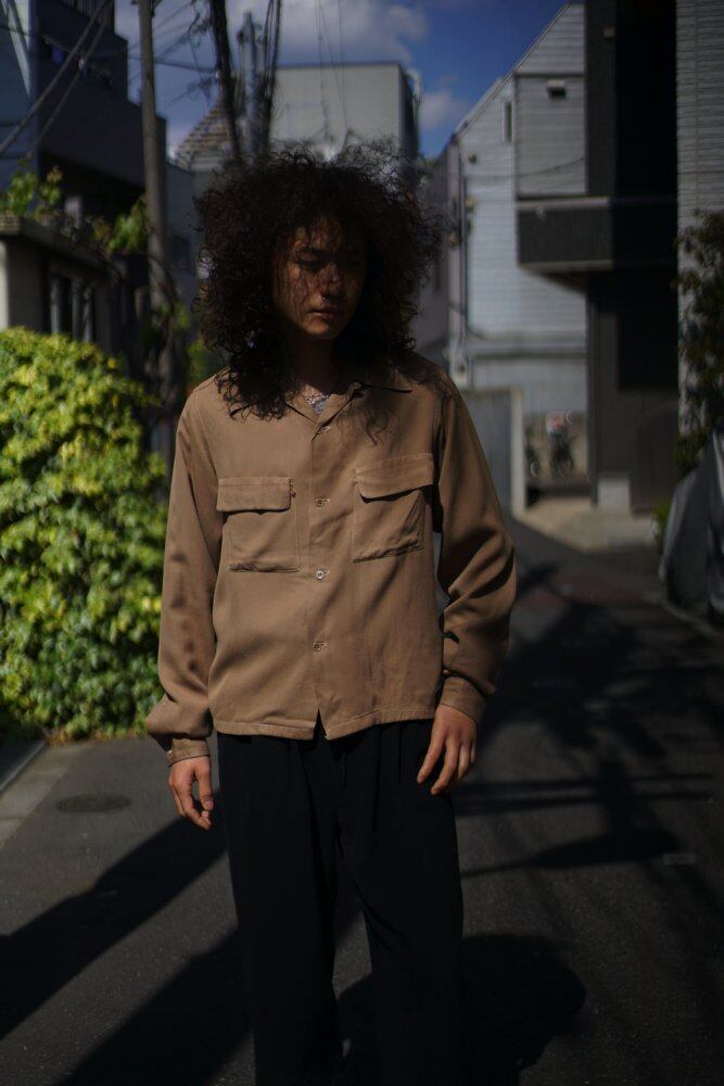 Vintage Open Color Rayon Gabardine Shirts [1940s] Vintage Rayon