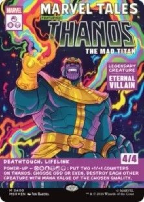 MTG《マッドタイタン、サノス/Thanos, the Mad Titan(MSH)》英語 ボーダーレス Foil
