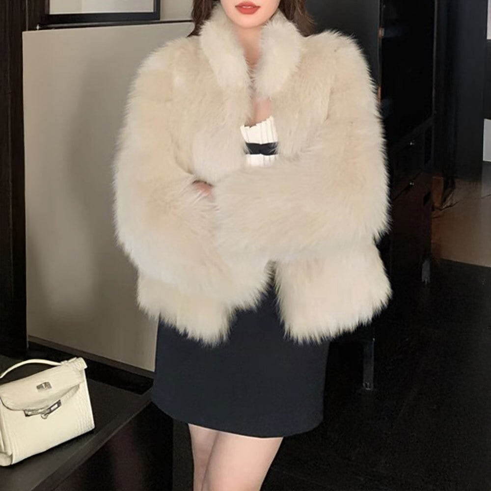 ファー ジャケット レディース 防寒 保温 秋冬 アウター 羽織り 韓国