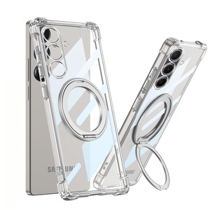 【在庫のみ】ケース Galaxy A54 5G SC-53D SCG21 クリア 用の リング付き ギャラクシー A54 カバー 保護シェル しょうげき スタンド機能 360°回転可能 指紋防止 転倒防止 TPU スタンド 包括的な保護 軽量 薄型 透明TPU おしゃれ 米軍MIL規格（透明）