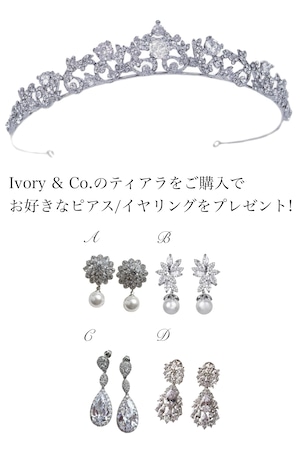 【入荷済み・送料無料】［販売］Ivory & Co. アイボリーアンドコー CLEMENTINE TIARA クレメンタイン ティアラ ~ブライダルティアラ~