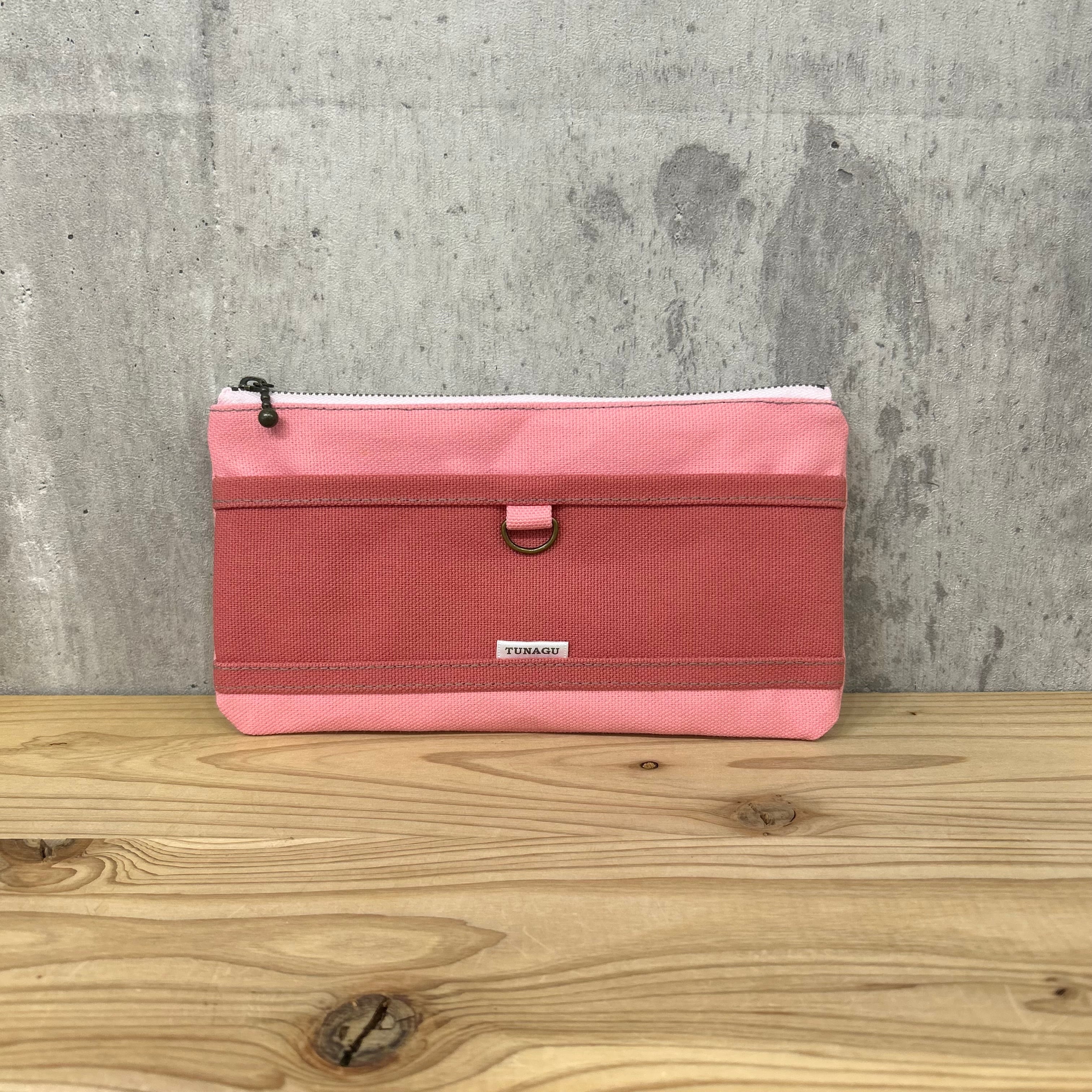 ▼Mulch Wallet pouch 【ピンク×カラクレナイ】