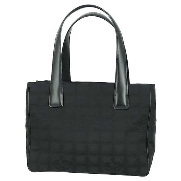 Used CHANEL シャネル ニュートラベルライン トート PM ブラック ゴールド金具 ナイロン A20457 ハンドバッグ 超美品