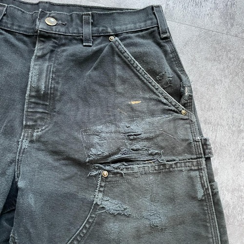 ブラック ダブルニー Carhartt B136 GVL 32×32 詳細写真14