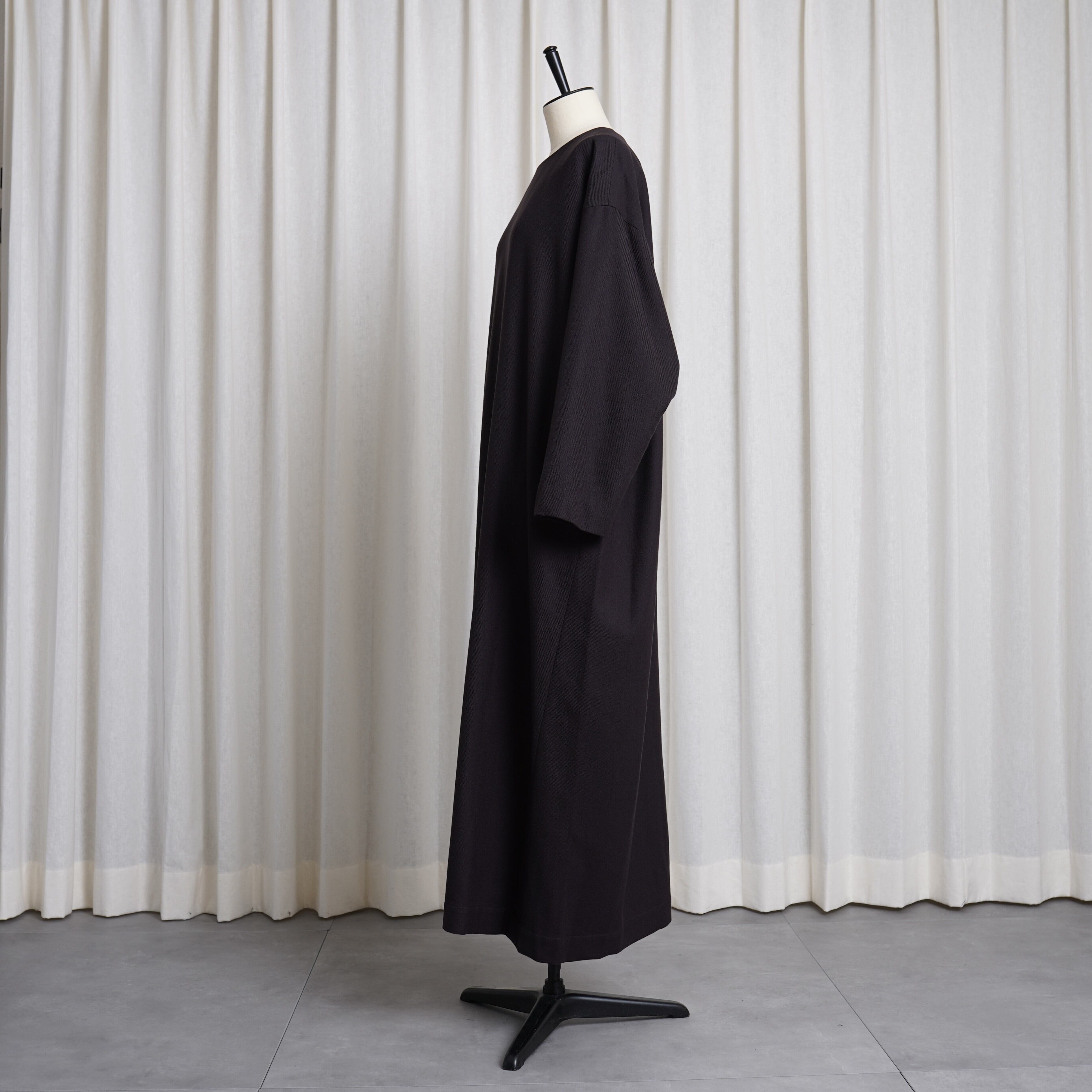 WIRROW / BOTANY WOOL BOAT NECK DRESS -WOMEN- 