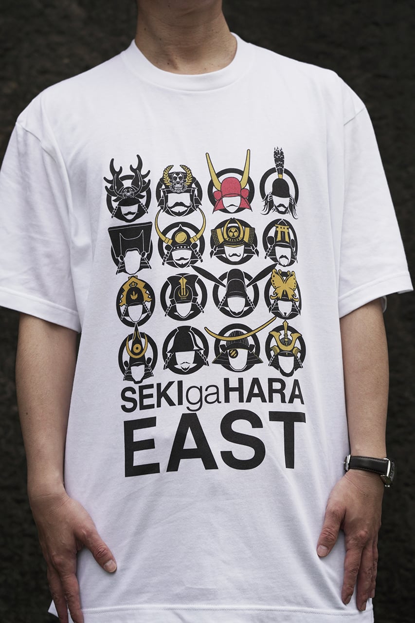 関ヶ原 東軍 Tシャツ（白）Ttpe1 | 戦国と武将のアイテム yockdesign