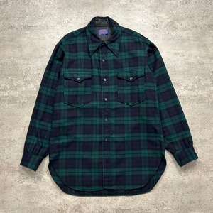 70s PENDLETON WOOL BUTTON SHIRT SIZE 15 2/1 (USED)