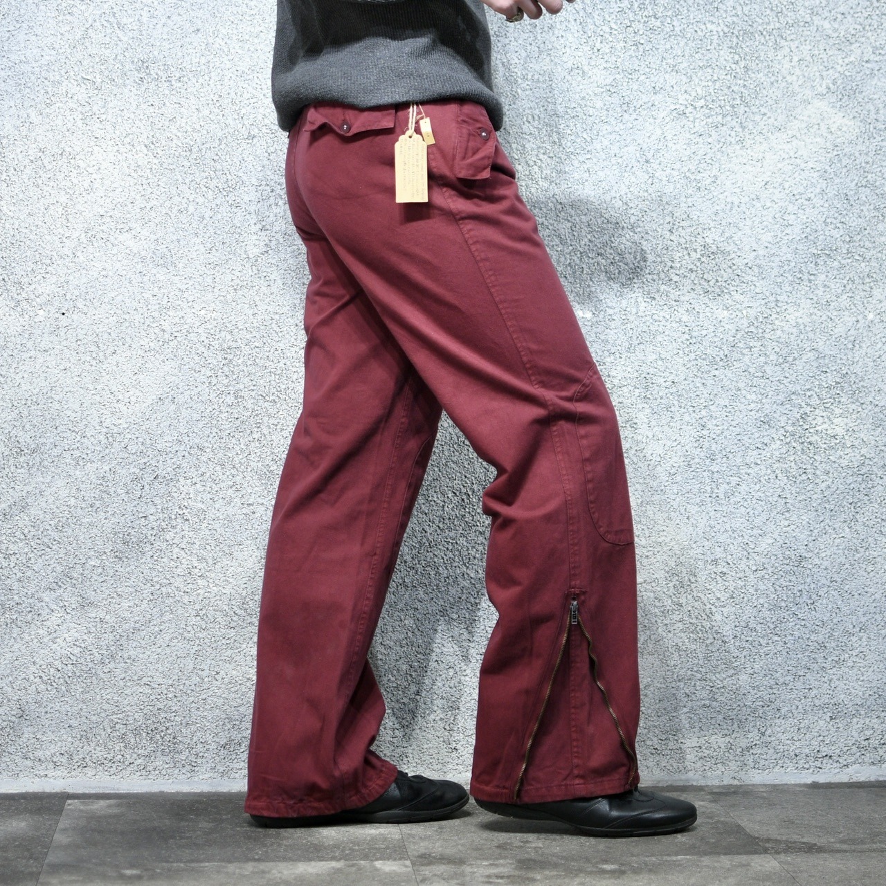 Italian army combat pants type burgundy