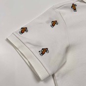 PEARLY GATES パーリーゲイツ ホットドック刺繍 半袖 ポロシャツ サイズ 3 /ホワイト/メンズ/ゴルフ