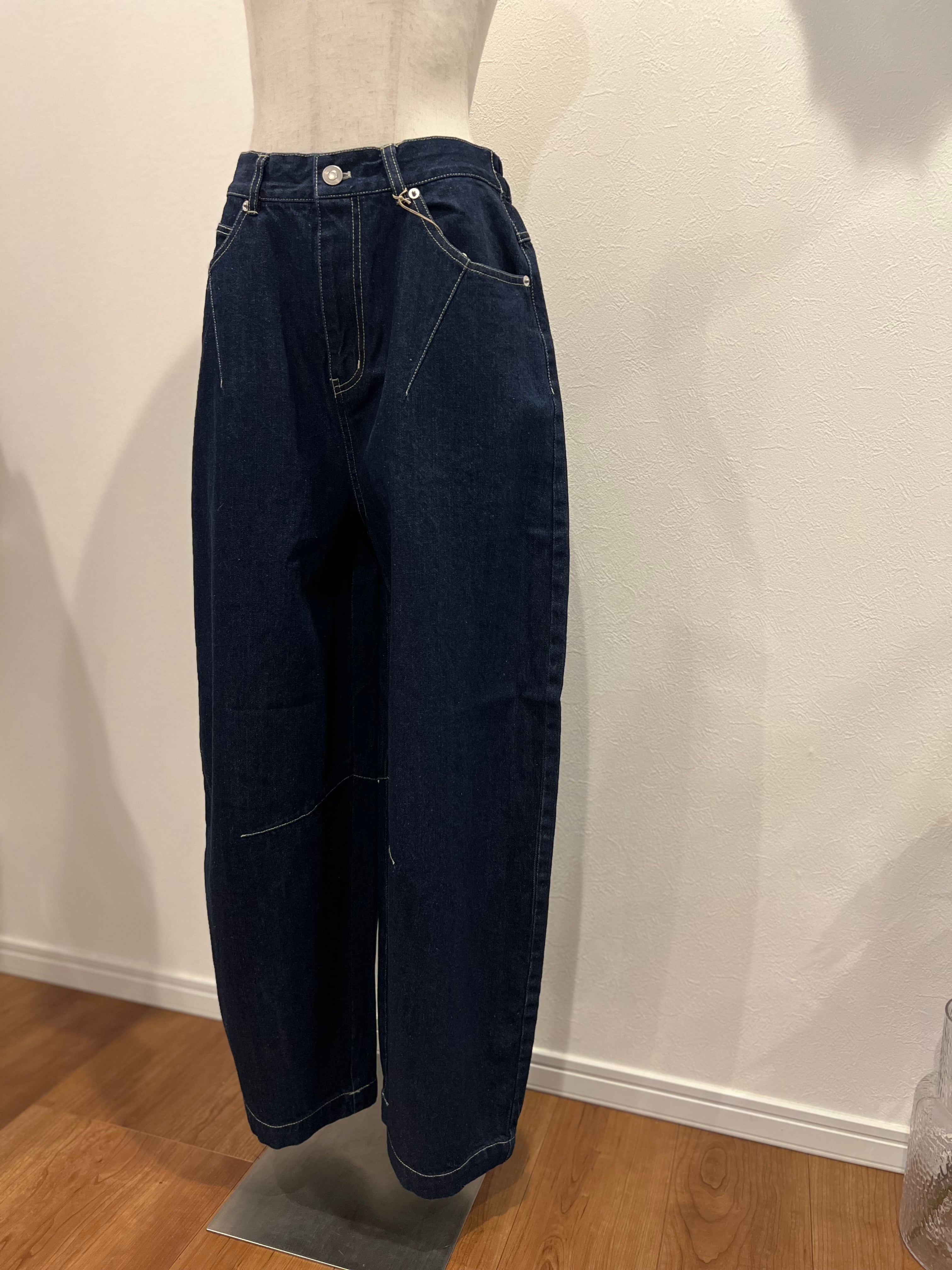 【SELECT】バレルシルエットワイドデニムパンツ　34-0116