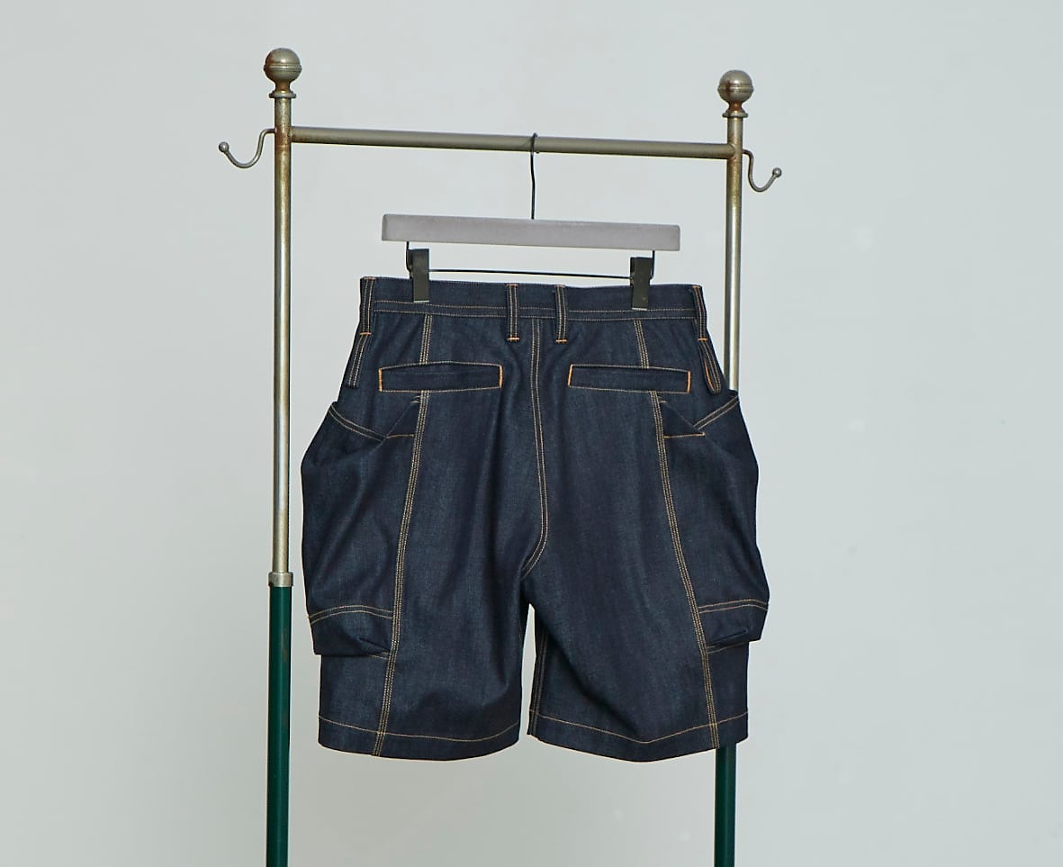 TROVE x 岡部文彦 / BIG POCKET SHORTS ( BASIC SILHOUETTE DENIM ) / INDIGO |  ニューオダ理容室 powered by BASE