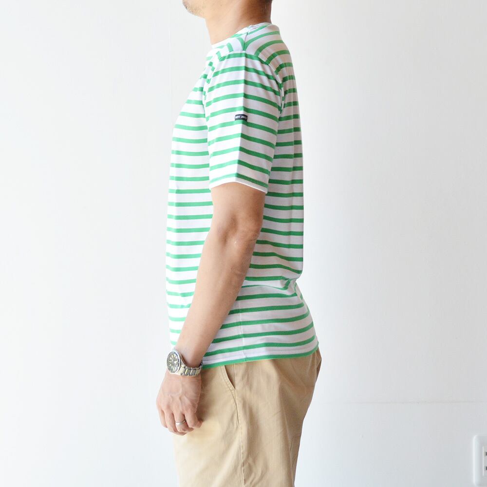 セントジェームス SAINT JAMES 薄手ボーダーシャツ半袖(PIRIAC)NEIGE/GOLF