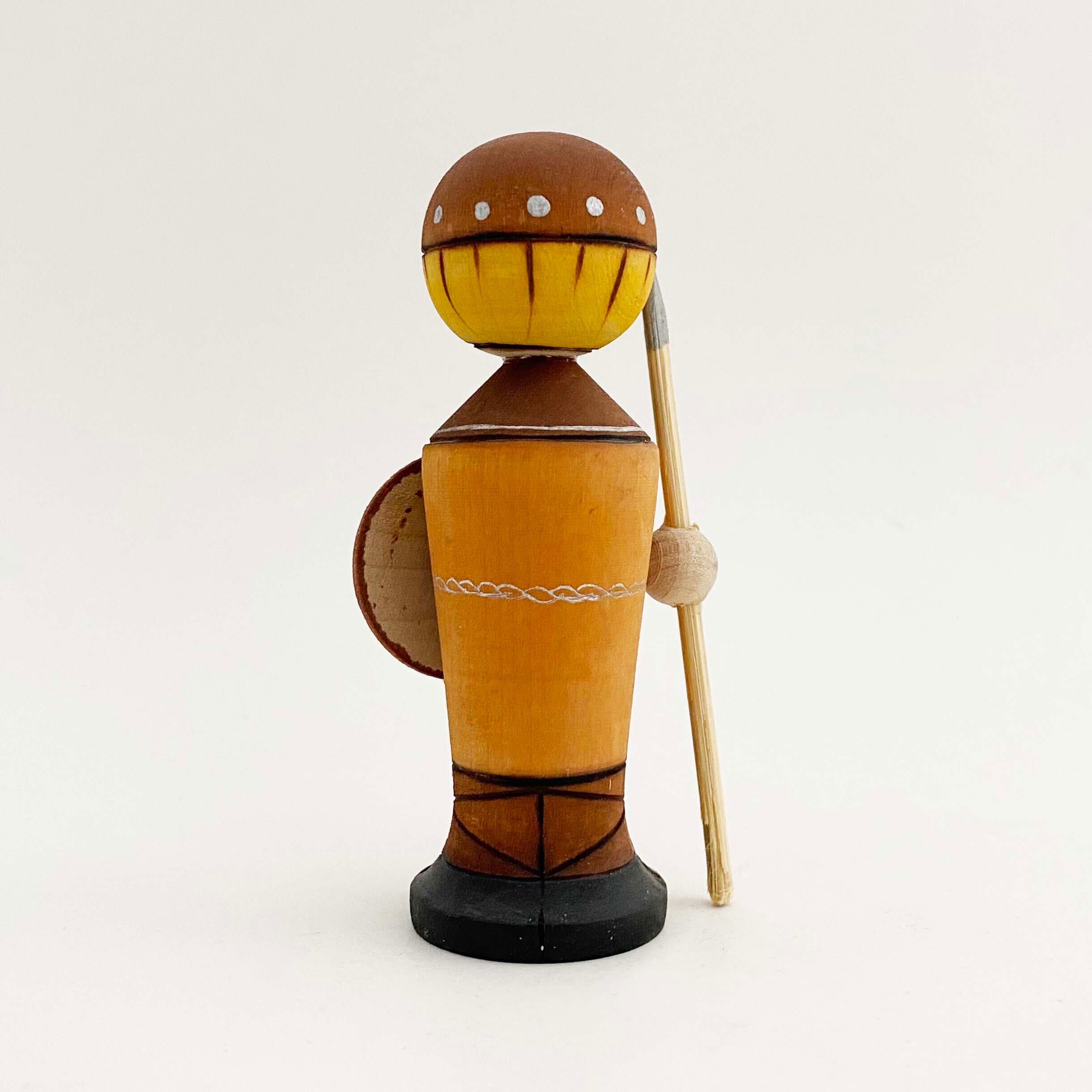 エストニア・ヴァイキングこけし（ウッドバーニング）