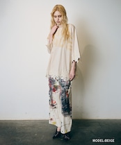 コネクテッドレースルーズTシャツ (BLACK) CQ-48023