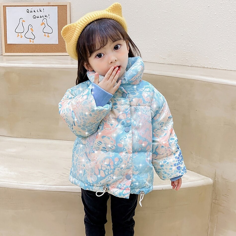 新作 女の赤ちゃんの服2-8歳冬パッド入りジャケット暖かいジャケット