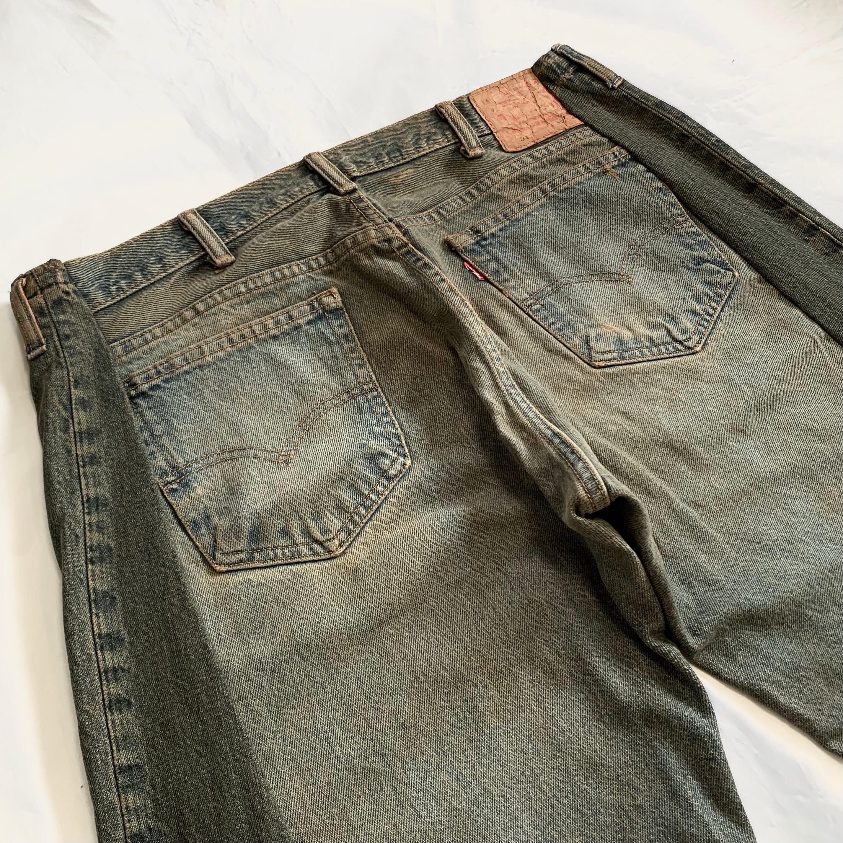 No.325【dirty color/wide】再構築 リメイク フレア デニム